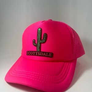 Custom Trucker Hat with embroidered patch. Scottsdale, AZ.